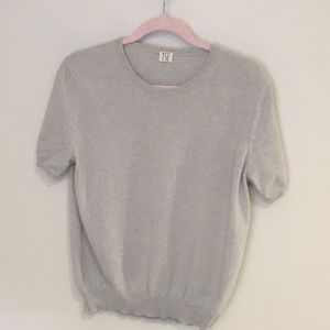 Tse cashmere short sleeve crew neck sweater size L